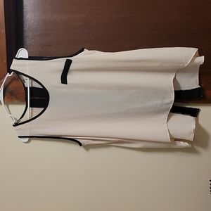 2X Hi Lo Blush Pink/Black Chiffon Tank